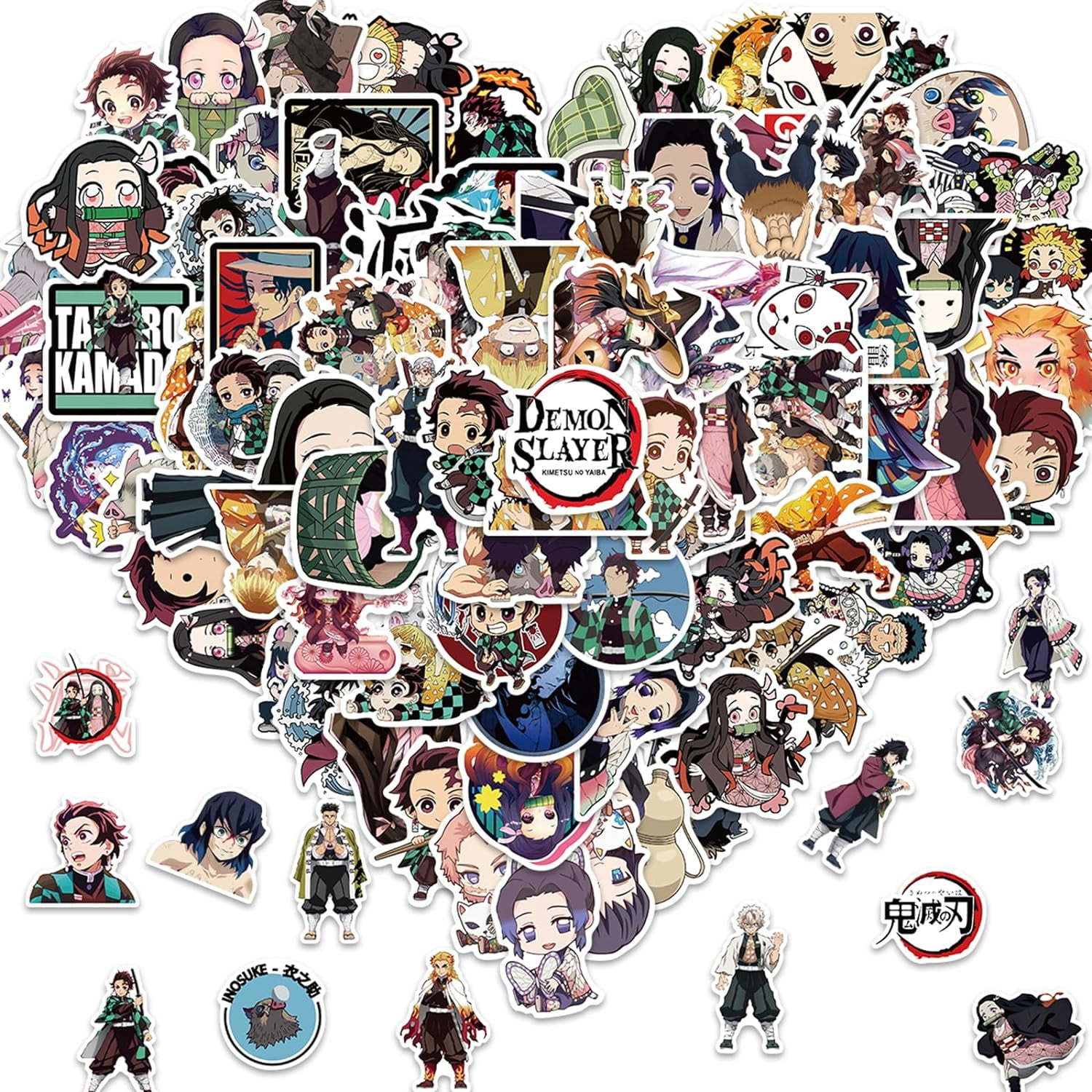 100pcs Demon Slayer Stickers for Kids and Teen, Waterproof Anime ...