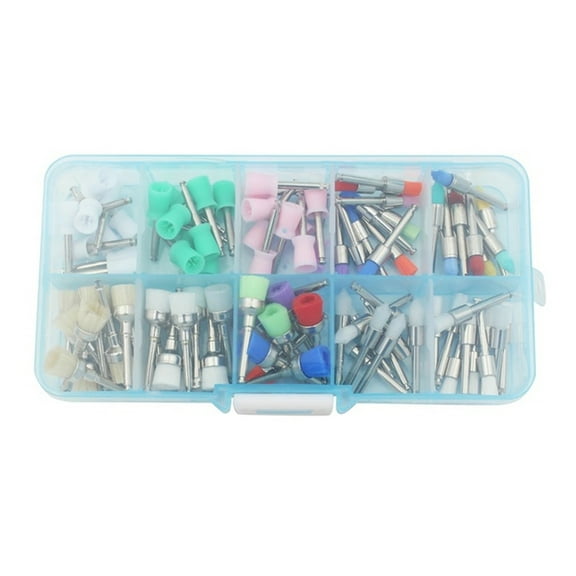 100pcs Dental Prophy Tooth Polish Cup Bowl Type Teeth Polishing Brushes Set