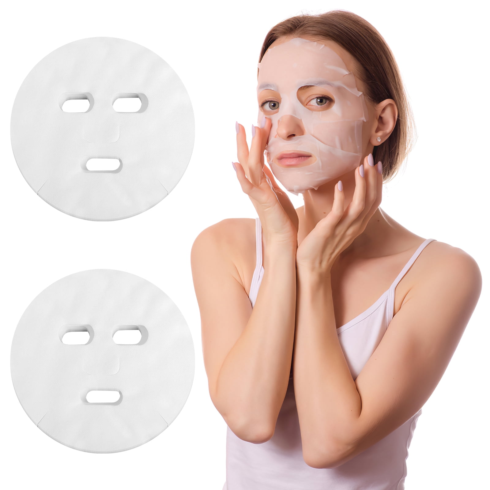 100pcs Disposable Facial Mask Sheets Nonwoven Fabric DIY Mask Sheets