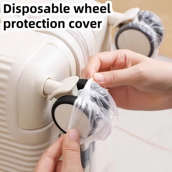 100pcs Disposable Luggage Wheel Dust Covers Universal Waterproof Anti-Dirty
