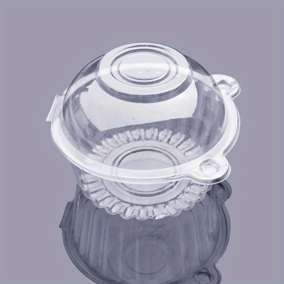 100pcs Donut Muffin Cake Head Boxes Round Cake Boxes Single Cake Containers Sandwich Burger Fruit Salad Pastry Boxes Baking Mini Small Cake Packaging Boxes