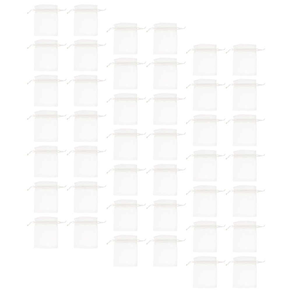 100pcs Drawstring Mesh Gift Pouches Jewelry Bags Small Favor Bags Moon