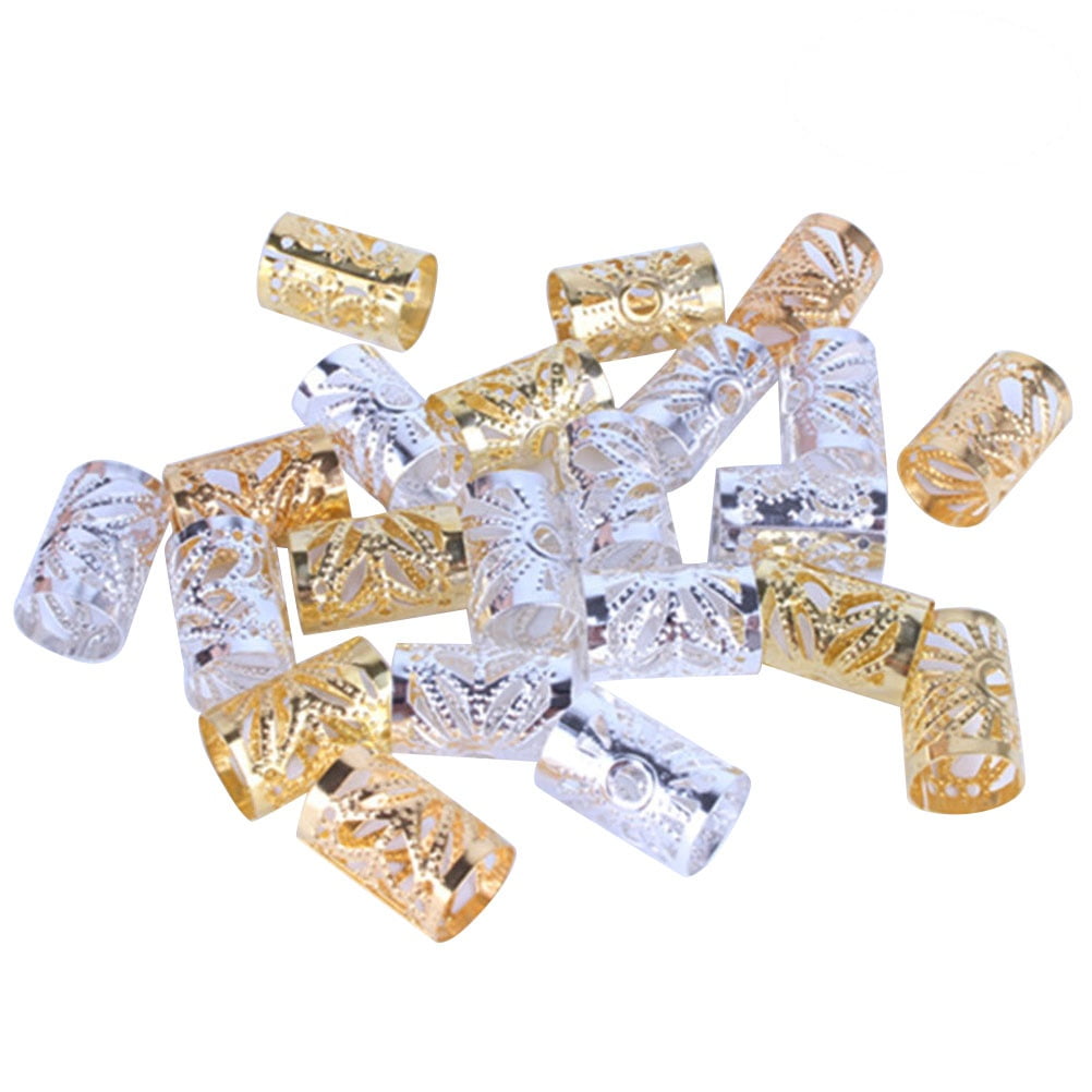 100pcs Dreadlock Beads Delicate Hair Cuffs Multiple Hair Decoration ...
