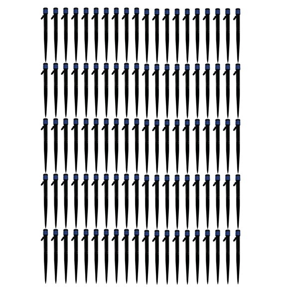 100pcs Drip Emitters 360 Degree Adjustable Water Flow Drippers Sprayer for Patio Lawn Bed Watering System