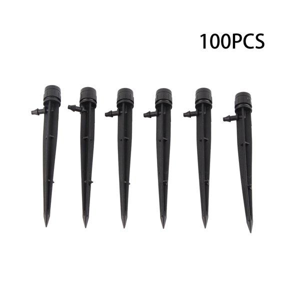 100pcs Drip Emitters 360 Degree Adjustable Water Flow Drippers Sprayer for Patio Lawn Bed Watering System