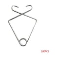 thumbnail image 1 of 100pcs Drop Ceiling Hook Clips Fish Shape Metal Hook T-Bar Grid Wire Suspended Ceiling Hanger, 1 of 8