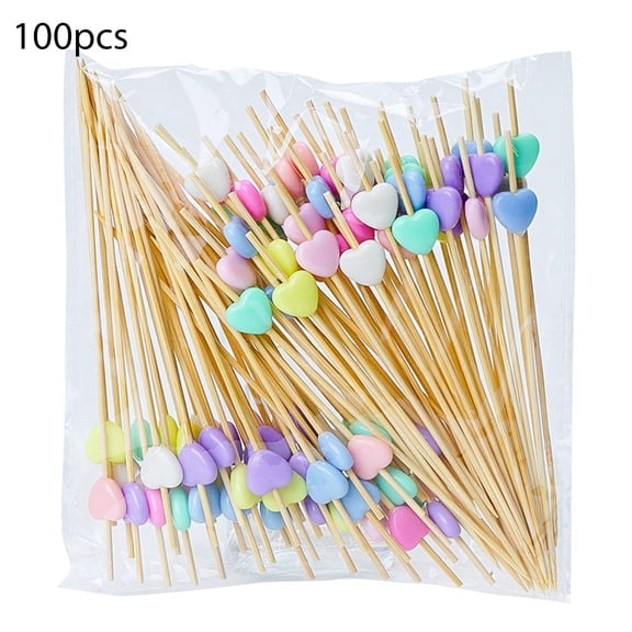 100pcs Easter Egg-Shaped Bamboo Skewers, Fruit Kabob Picks for Party Decorations, Cake Inserts, and Festive Food Presentation
