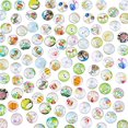 thumbnail image 1 of 100pcs Easter Rabbit Eggs Glass Cabochons 50 Styles 12mm Half Round Dome Cabochons Mosaic Tile for Photo Cameo Pendant Jewelry Making Handcrafts Scrapbooking, 1 of 7