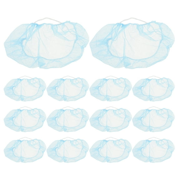 100pcs Disposable Elastic Beard Nets for Men, Food Service Beard Covers, Breathable Beard Masks for Hygiene and Safety