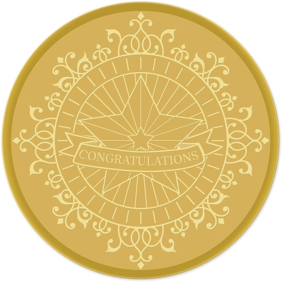 100pcs Embossed Foil Stickers Congratulations Gold Foil Certificate Seals 1.9" Self Adhesive Embossed Seals Decoration Labels for Certificates Awards Graduation Invitations Diplomas Mixed Color