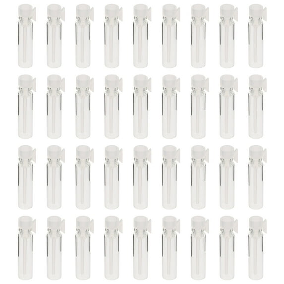 Raindrops 100pcs Mini Glass Bottles with Plastic Rod Caps for Storage Color