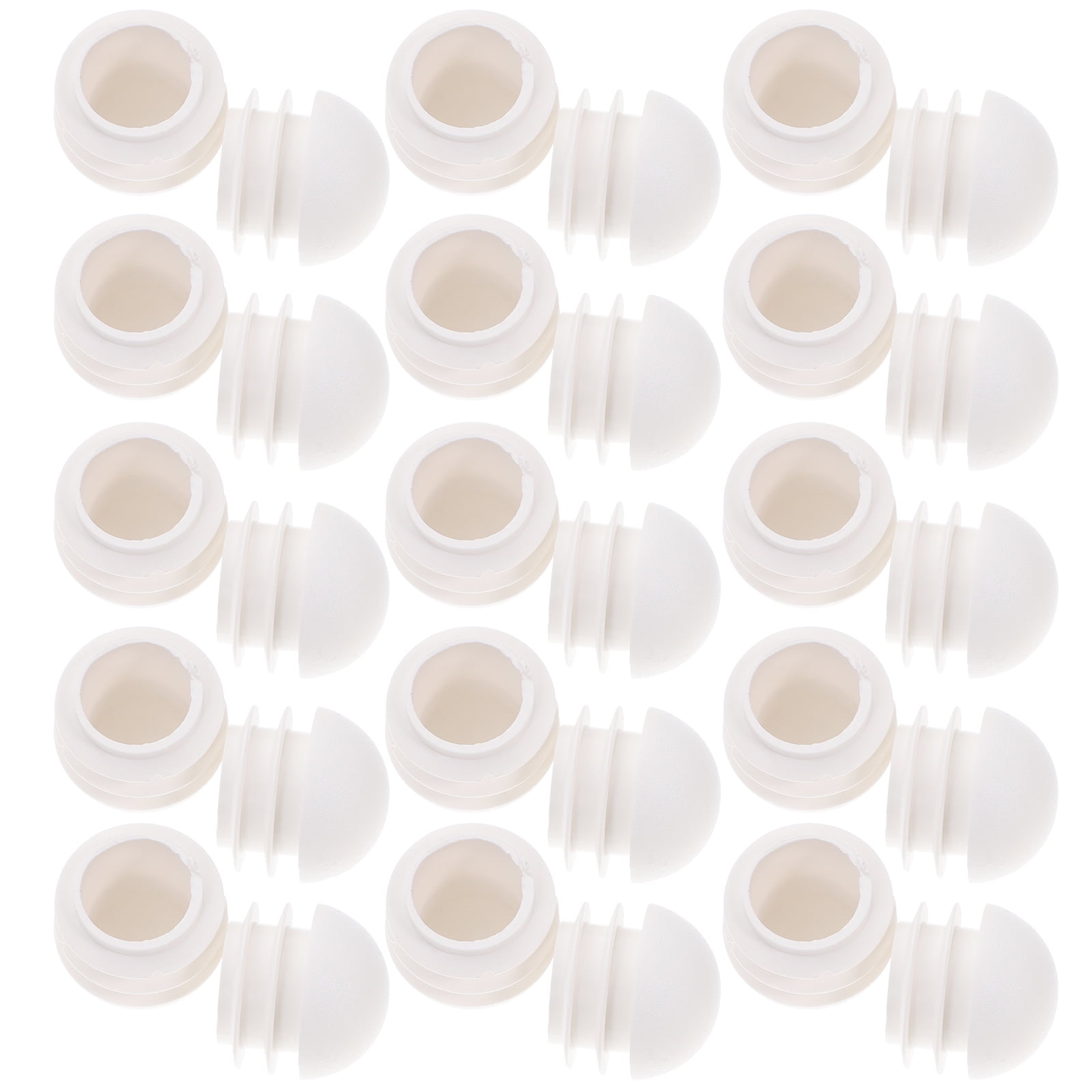 100pcs End Plugs Plastic Chair Leg Inserts Tubing Plug Caps for Round Tubes Mounting