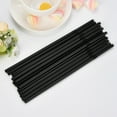 thumbnail image 1 of 100pcs Extra Long Flexible Drinking Straws Reusable Bendy Straws for Party Wedding Cocktail Smoothie Juice Soda Black PP Plastic BPA Free Bulk, 1 of 3