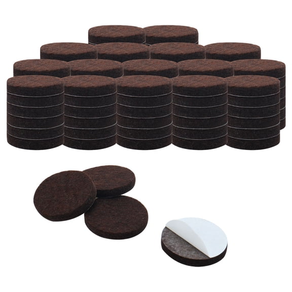 100pcs Felt Furniture Pads Round 3/4" Dia Floor Protector for Chair Leg