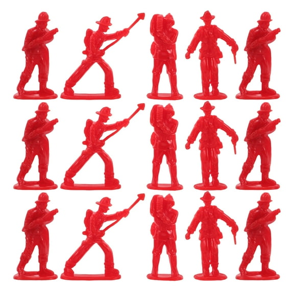 100pcs Fireman Toys Mini People Figurines Fireman Cake Toppers And Collectible Figures For Kids Birthday Decorations Firefighter Party Favors