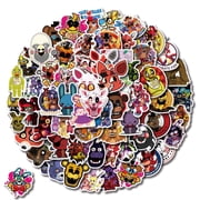 100pcs Five Nights Stickers Vinyl Waterproof Freddys Stickers for Laptop Luggage Computer Stickers Children Teenagers