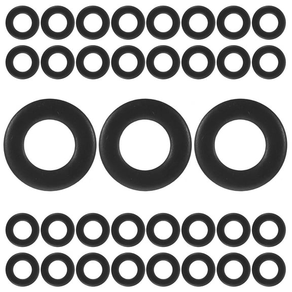 FUEENIRVA 100Pcs Leak Proof Bolt Washers Black Metal Flat Washers for Angle Grinder Repair