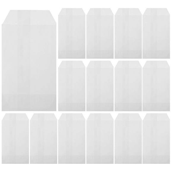 Minkissy 100 Pcs Semi Transparent Glassine Bags for Food Packaging, Bakery, Snacks, Candy, and Kitchen Storage