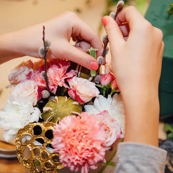 100pcs Flower Arrangement Flower Nail Artificial Flower Pole Nail DIY Flower Arranging Holders for Home Wedding Floral Arrangement Tools