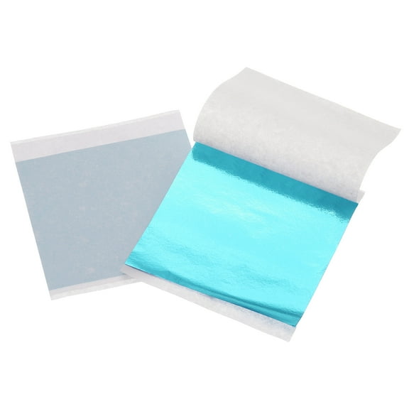 100pcs Foil Candy Wrappers, 3.5 x 3.5 Inch Chocolate Bar Wrappers, Aluminum Foil Paper for Caramel(Light Blue)