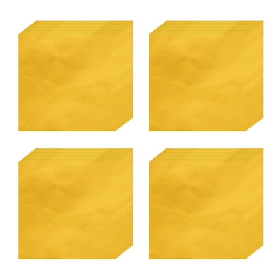 100pcs Foil Candy Wrappers, 8 x 8 Inch Chocolate Bar Wrappers, Aluminum Foil Paper (Gold, Glossy Finish)