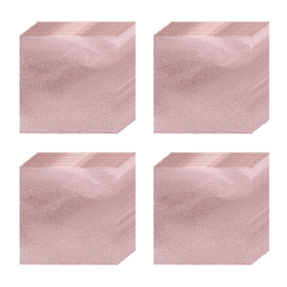 100pcs Foil Candy Wrappers, 8 x 8 Inch Chocolate Bar Wrappers, Aluminum Foil Paper (Light Pink, Orange Peel)