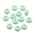 thumbnail image 1 of 100pcs Food Grade Eco-Friendly Silicone Beads Rondelle Pale Turquoise 12x6~7mm Hole: 2mm, 1 of 2