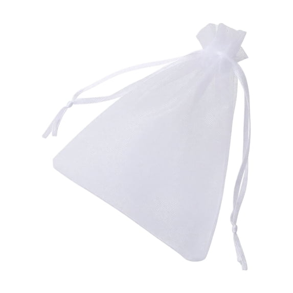 100pcs Fruit Protection Bags, Fruit Bags for Fruit Trees, Green Netting Fruit Cover Bags Drawstring Mesh Fruit Protectors Pest Barrier for Fruit Trees Veggies Garden, White 7.87x11.81in