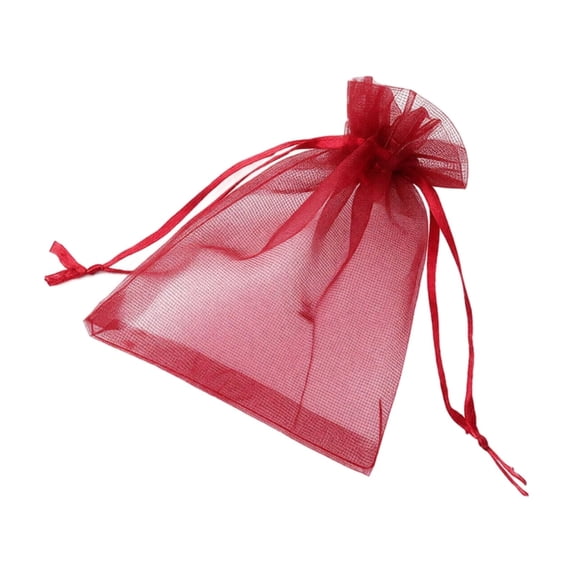 100pcs Fruit Protection Bags, Fruit Bags for Fruit Trees, Green Netting Fruit Cover Bags Drawstring Mesh Fruit Protectors Pest Barrier for Fruit Trees Veggies Garden, Wine Red 2.76x3.54in