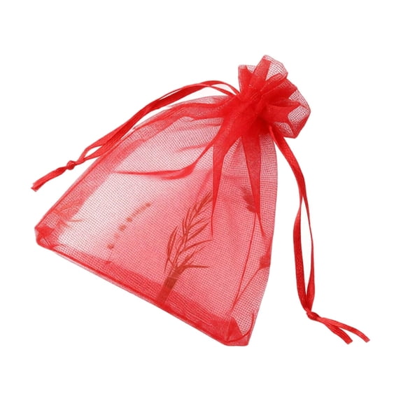 100pcs Fruit Protection Bags, Fruit Bags for Fruit Trees, Green Netting Fruit Cover Bags Drawstring Mesh Fruit Protectors Pest Barrier for Fruit Trees Veggies Garden, Red 2.76x3.54in