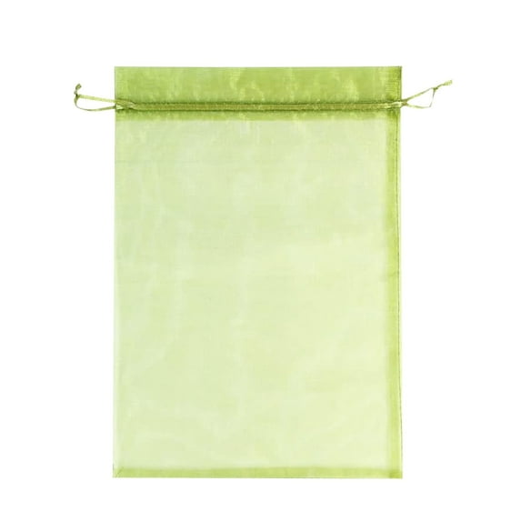 100pcs Fruit Protection Bags, Green Insect-proof Transparent Mesh Cover Bags, Drawstring Mesh Protectors Pest Barrier for Fruit Trees Veggies Garden, Multi Size Options