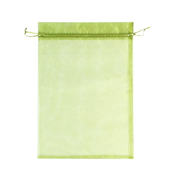 100pcs Fruit Protection Bags, Green Insect-proof Transparent Mesh Cover Bags, Drawstring Mesh Protectors Pest Barrier for Fruit Trees Veggies Garden, Multi Size Options