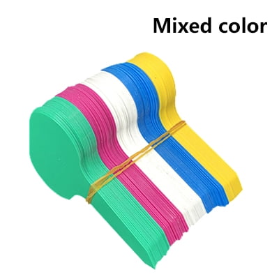 100pcs Garden Labels Plant Classification Sorting Sign Tag Ticket Plastic Writing Plate Board Plug In Card Colorful