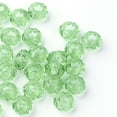 100pcs Glass European Beads Large Hole Beads No Metal Core Rondelle