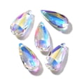 thumbnail image 1 of 100pcs Glass Pendants Teardrop AB color Faceted Clear AB 24x12x5.5mm Hole: 1.4mm, 1 of 3