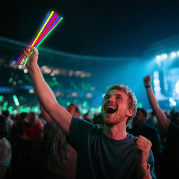 100pcs Glow Sticks Bulk Party Pack 8" Glow Sticks for DIY Costume , Light Sticks, for Concert, Wedding and Birthday Glow in The Dark Party Supplies (Red)