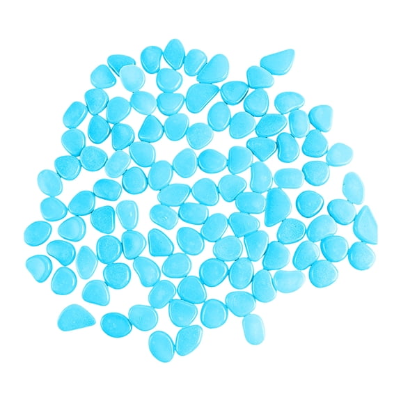 100pcs Glow in The Dark Garden Pebbles Stones Rocks for Yard and Walkways Decor DIY Decorative Luminous Stones