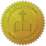 100pcs Gold Foil Certificate Seals Book Embossed Gold Certificate Seals in Recognition 2 Round Self Adhesive Embossed Stickers for Invitations Graduation Monogram Seals