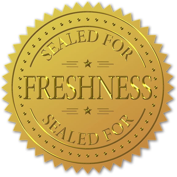 100pcs Gold Foil Certificate Seals Sealed For Freshness Embossed Gold Certificate Seals 2" Round Self Envelopes Graduation Seal Gold