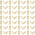 thumbnail image 1 of 100pcs Golden Bead Tips Stainless Steel Calotte Ends Open Clamshell Knot Covers Fold-Over Bead Tips 1.5mm Small Hole End Caps, 1 of 9