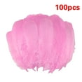 thumbnail image 1 of 100pcs Goose Cochettes Feather Natural Bulk 5-7 inch for Wedding Party Christmas Halloween Decorations DIY Crafts Wedding Dress and Party Decor, DIY Fabricating Handicraft Article(Pink,7x6"), 1 of 5