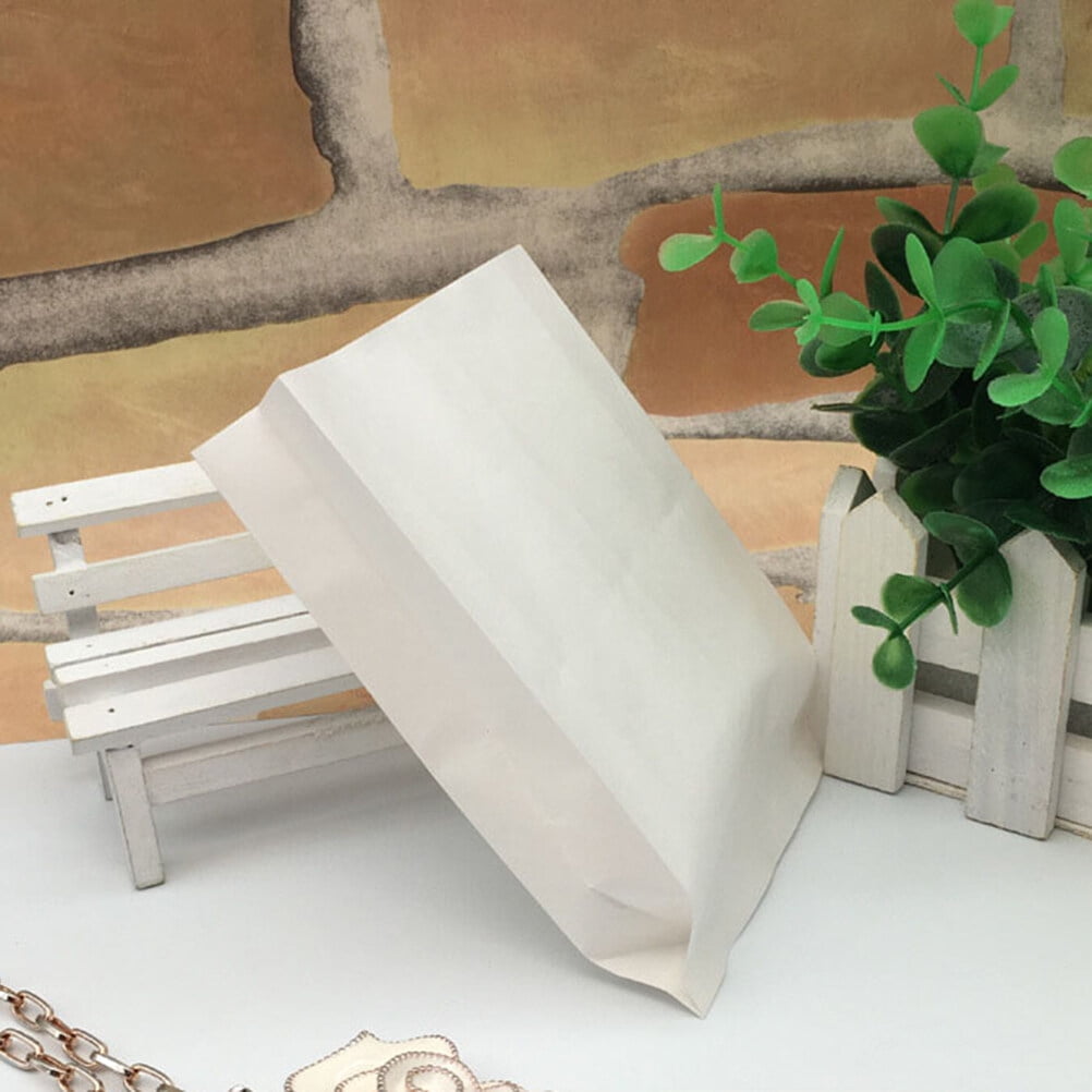 100pcs Greaseproof Bags Wet Wax Paper Sandwich Bags Sandwich Bags Bulk White Glassine Bags for Bakery Candy Snacks French Fries