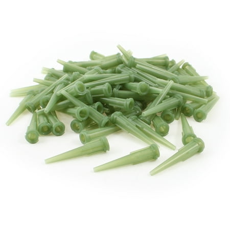 100pcs Green 14 Gage Tapered Tip Plastic Needles for Dispenser Controller