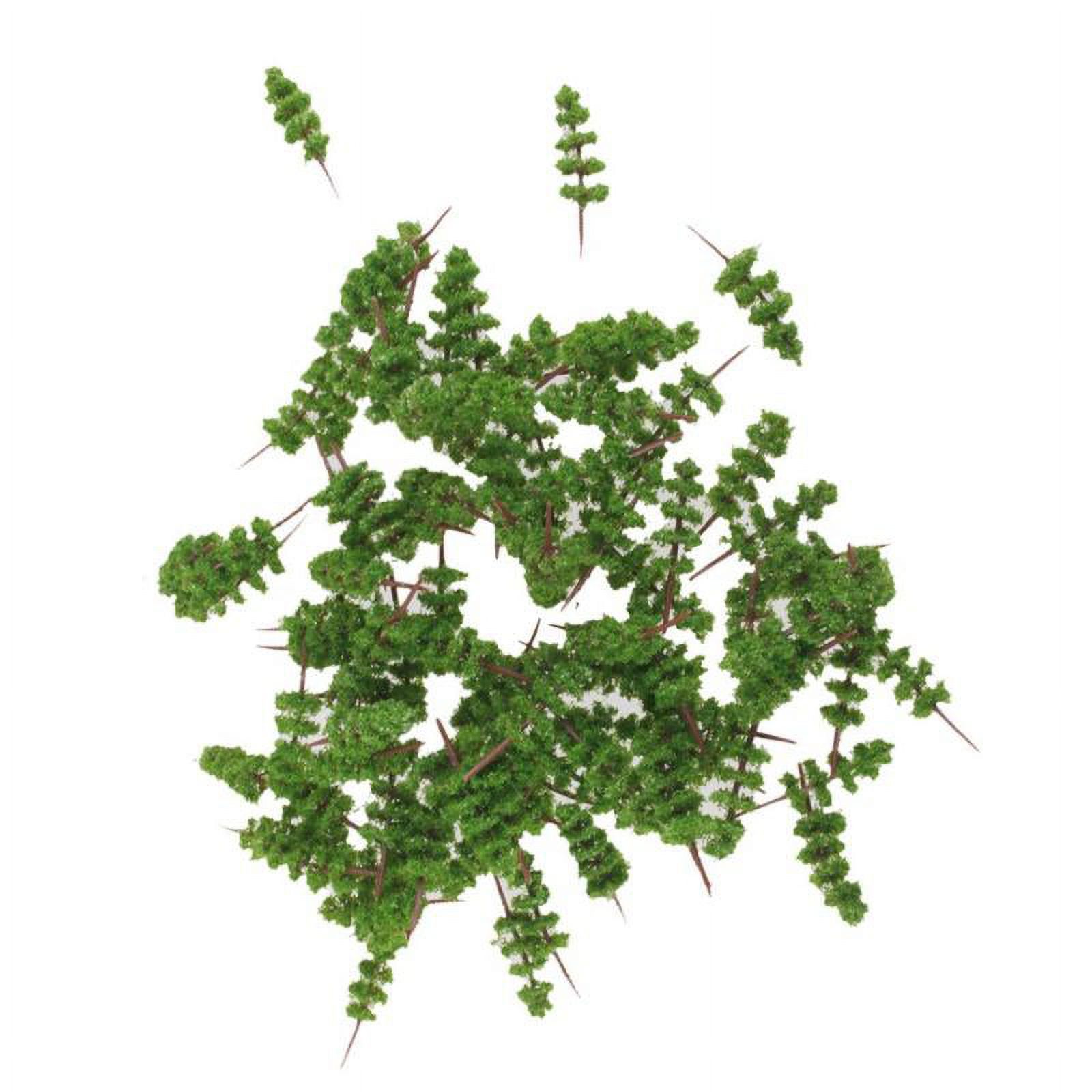 Lot De 100 Arbres Miniatures Tenlacum – échelle 1/400-1/500, Hauteur 40 Mm, Vert Avec Tronc Marron, Pour Modèles Ferroviaires