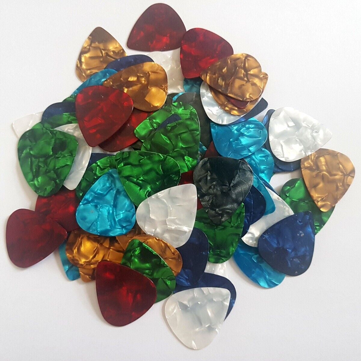 100pcs Guitar Picks Acoustic Electric Plectrums Celluloid Assorted Colors