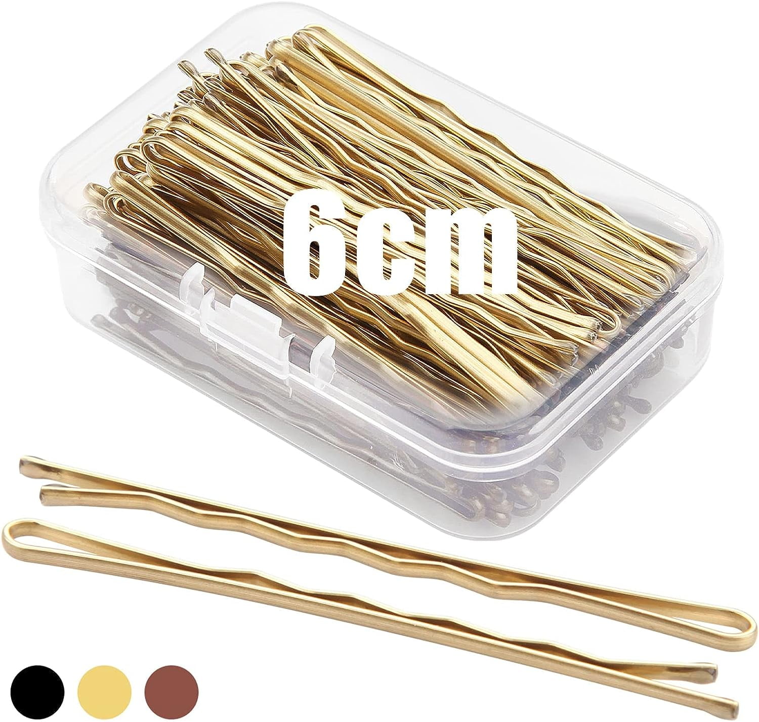 100pcs Hair Grips 6cm Bobby Pins Kirby Grips Blonde Hair Grips Hair ...