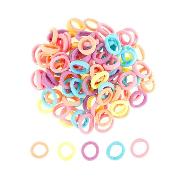 100pcs Hair Ties, Soft Elastic Hair Ties Bands Mini Hairbands Ponytail Holders Seamless Hair Bands