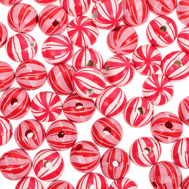 100pcs Handmade Gift DIY Beads Handcraft DIY Supplies Delicate Wood