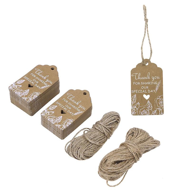 100pcs Hanging Tags With String