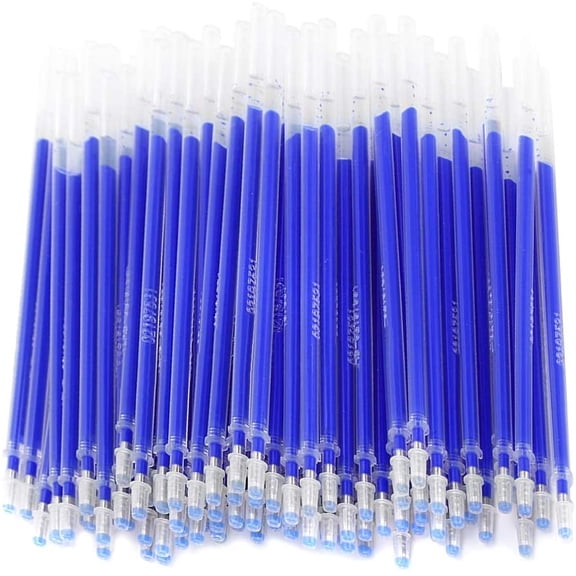 100pcs Heat Erasable Blue Disappearing Ink Fabric Marker Pens